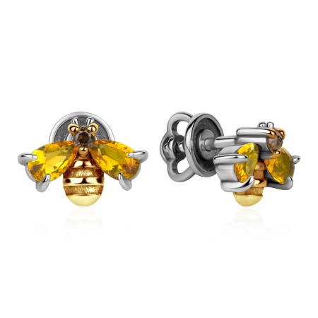 Серьги из серебра с ситаллом