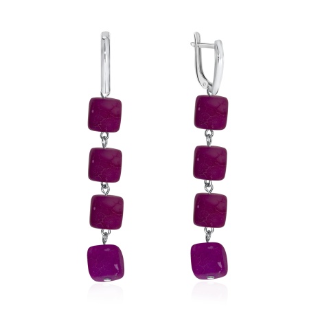 Серьги из серебра с агатами 2340390680-1-30 от KRASNOE, металл Серебро, вставка Агат