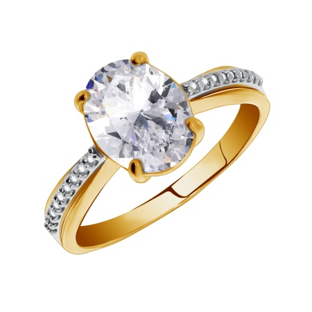 Купить кольцо из серебра с фианитами в интернет-магазине KRASNOE