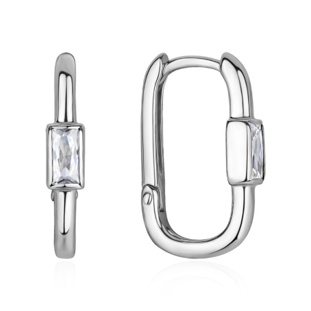 Серьги из серебра с фанитами