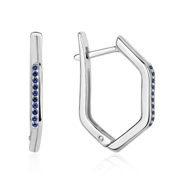 Серьги из серебра с ситаллом