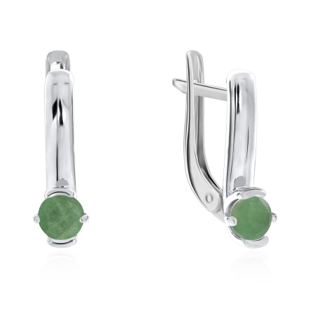 Серьги из серебра с бериллами 2340190252 от KRASNOE, металл Серебро, вставка Берилл