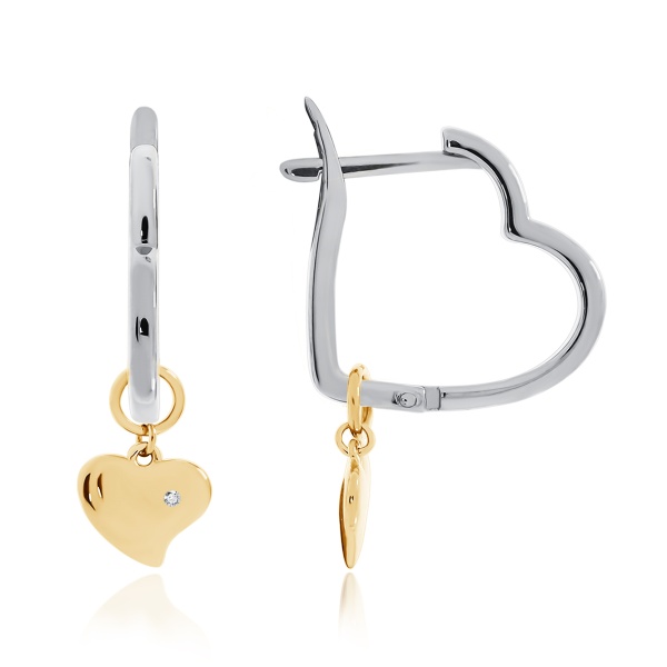 Серьги из серебра с фианитами со скидкой