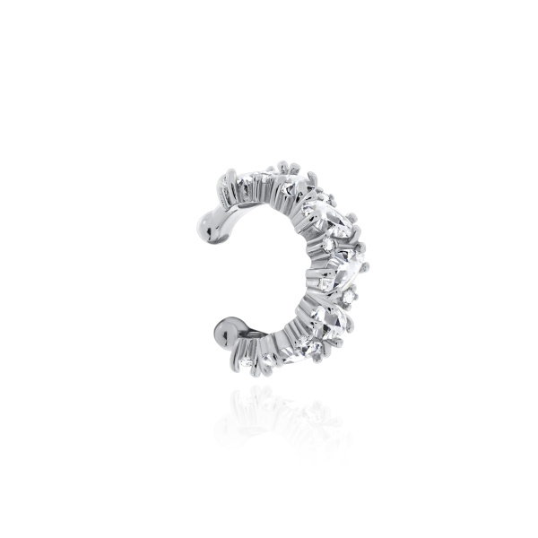 Серьги из серебра с фианитом 2340204985л от KRASNOE, металл Серебро, вставка Фианит
