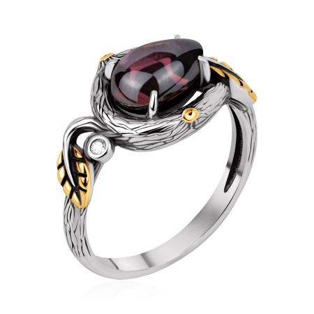 Купить кольцо из серебра с фианитами в интернет-магазине KRASNOE