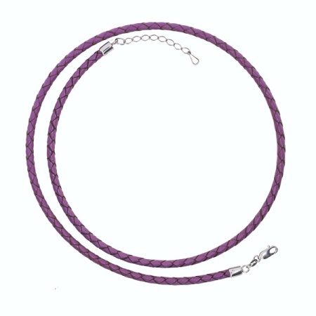 Шнурок из серебра с шнур кожаныйом