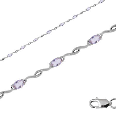 Купить браслет из серебра с кварцем