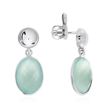 Серьги из серебра с агатами
