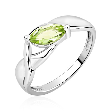 Купить кольцо из серебра с хризолитом в интернет-магазине KRASNOE