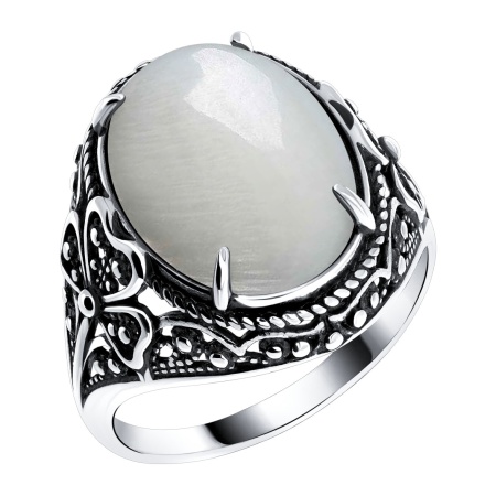 Купить кольцо из серебра с перламутром в интернет-магазине KRASNOE