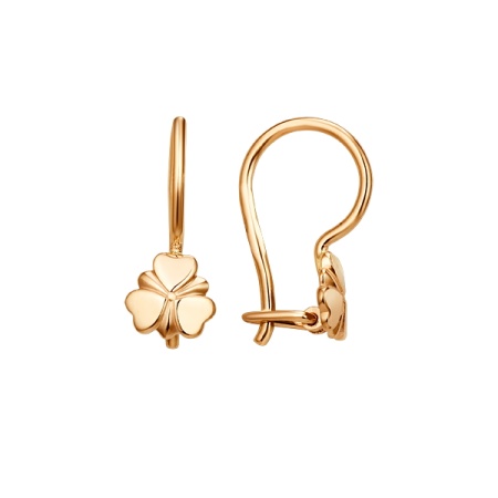 Серьги из золота без вставок 013612-1010 от KRASNOE, металл Золото, вставка Без вставок