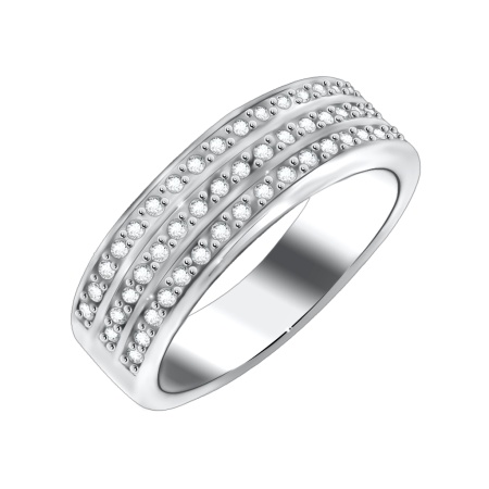 Купить кольцо из серебра с фианитом в интернет-магазине KRASNOE