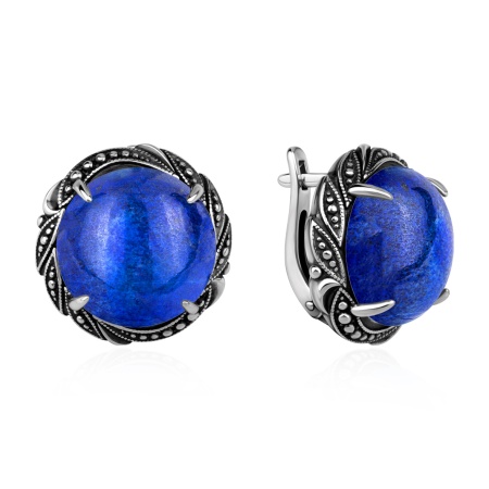 Серьги из серебра с лазуритом