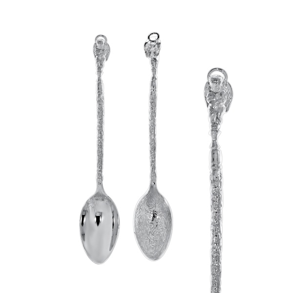 Православная ложка из серебра без вставок