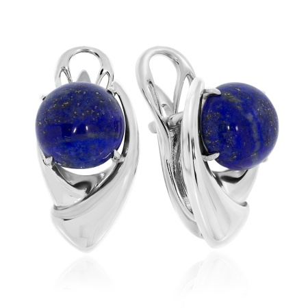 Серьги из серебра с лазуритами