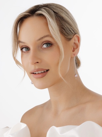 Серьги из серебра с жемчугами