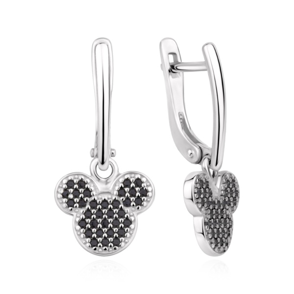 Серьги из серебра с ситаллами