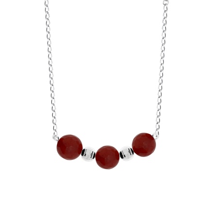 Колье из серебра с агатами 8340653024-40-40