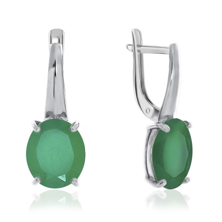 Серьги из серебра с агатами