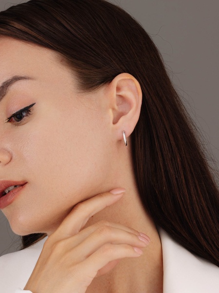 Серьги из серебра без вставок в ювелирном интернет-магазине