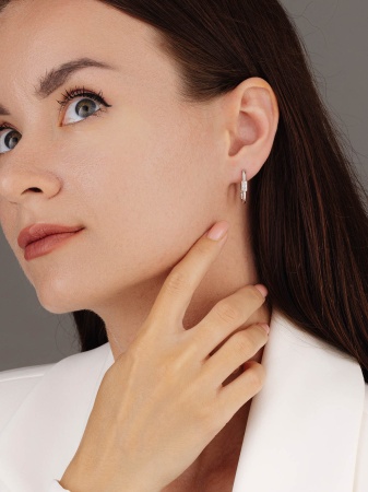 Серьги из серебра с фанитами