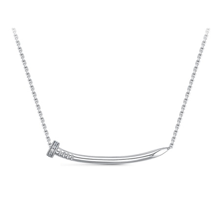 Колье из серебра с синтетические камниом с0703857