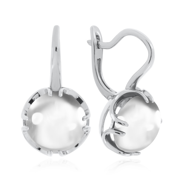 Серьги из серебра с хрусталём со скидкой