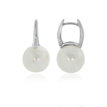 Серьги из серебра с жемчугом
