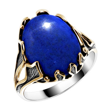 Купить кольцо из серебра с лазуритом в интернет-магазине KRASNOE