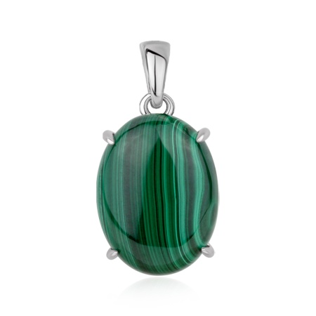 Купить подвеска из серебра с малахитом