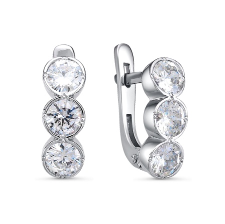 Серьги из серебра без вставок с1202593 от KRASNOE, металл Серебро, вставка 