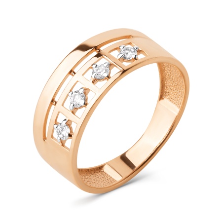 Купить кольцо из золота с фианитом в интернет-магазине KRASNOE