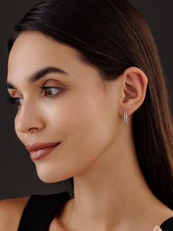 Серьги из серебра без вставок