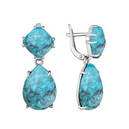 Серьги из серебра с бирюзой