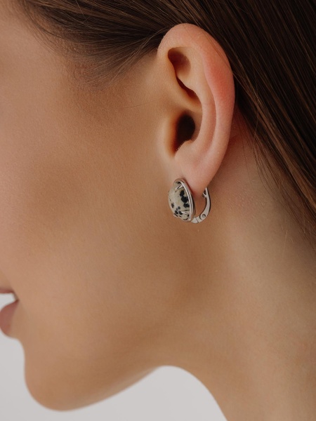 Серьги из серебра с яшмой в ювелирном интернет-магазине