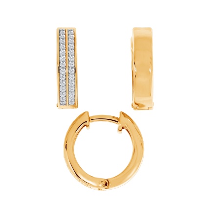 Серьги из серебра с фианитами 2329201286л от KRASNOE, металл Серебро, вставка Фианит