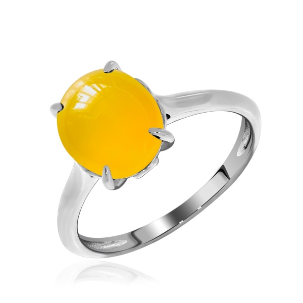 Кольцо из серебра с агатом со скидкой
