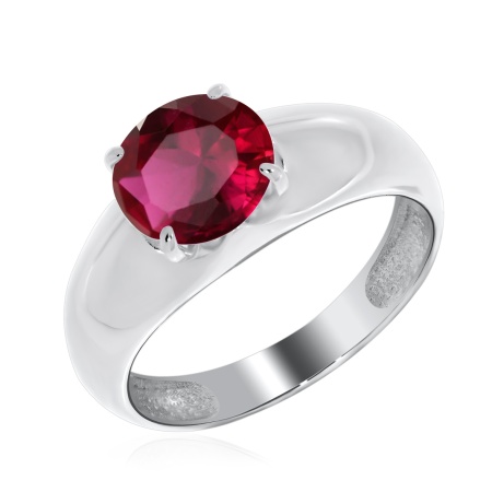 Купить кольцо из серебра с натуральным корундом в интернет-магазине KRASNOE