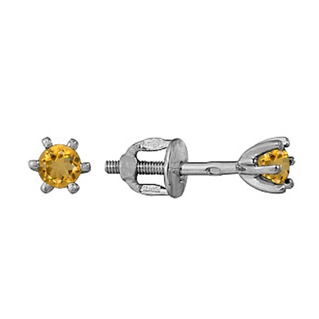 Пусеты из серебра с кристаллами 3987015056-52 от KRASNOE, металл Серебро, вставка Кристалл ювелирный