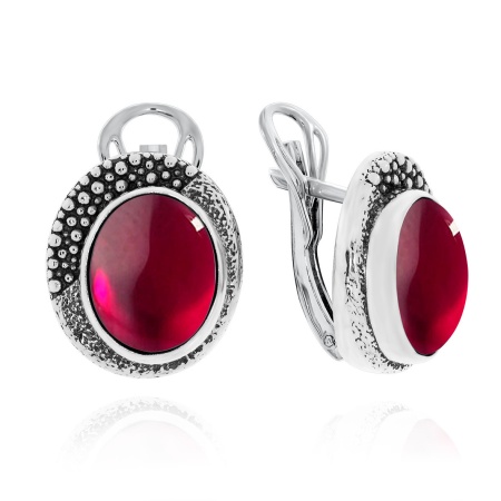 Серьги из серебра с агатами 2310392399-37 от KRASNOE, металл Серебро, вставка Агат