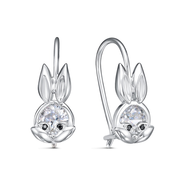 Серьги из серебра с1203733 от KRASNOE, металл Серебро, вставка Фианит