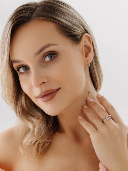 Серьги из серебра без вставок в ювелирном интернет-магазине