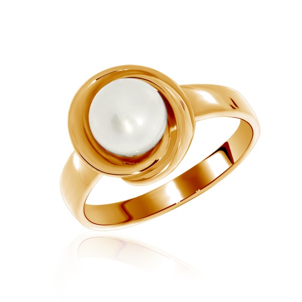 Купить кольцо из серебра с жемчугом и жемчугами в интернет-магазине KRASNOE