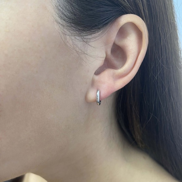 Серьги из серебра с фианитами