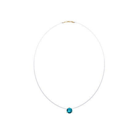 Колье из серебра с топазом