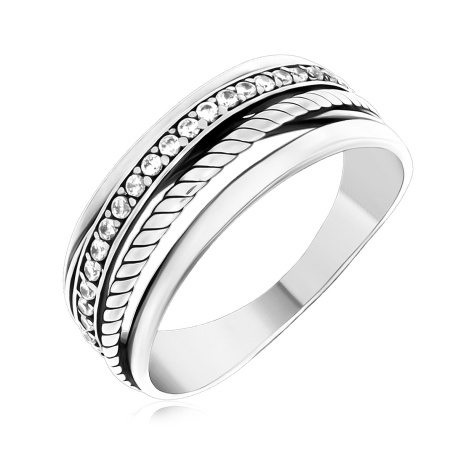 Купить кольцо из серебра с фианитами в интернет-магазине KRASNOE