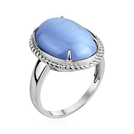 Купить кольцо из серебра с кошачим глазом в интернет-магазине KRASNOE