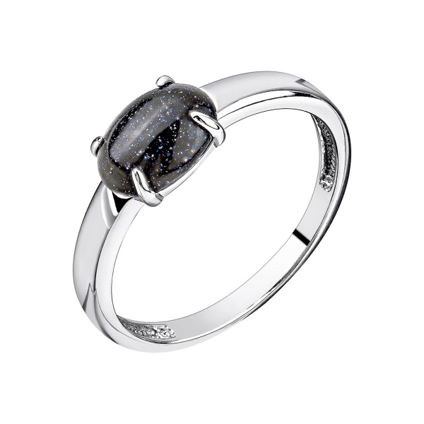 Купить кольцо из серебра с авантюрином в интернет-магазине KRASNOE