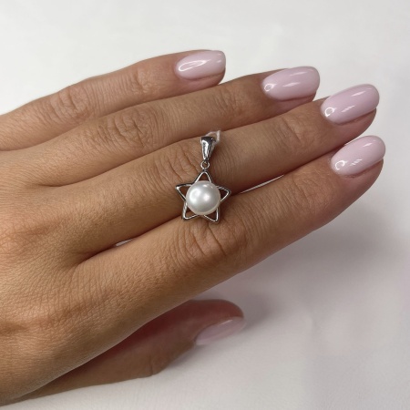 Купить подвеска из серебра с жемчугом