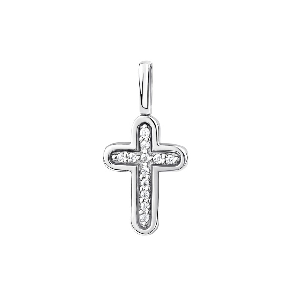 Подвеска из серебра с фианитами